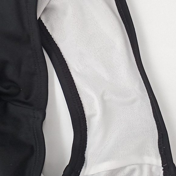 DKNY Plunging Colorblocked One-Piece Swimsuit Black White 8 - Picture 12 of 14